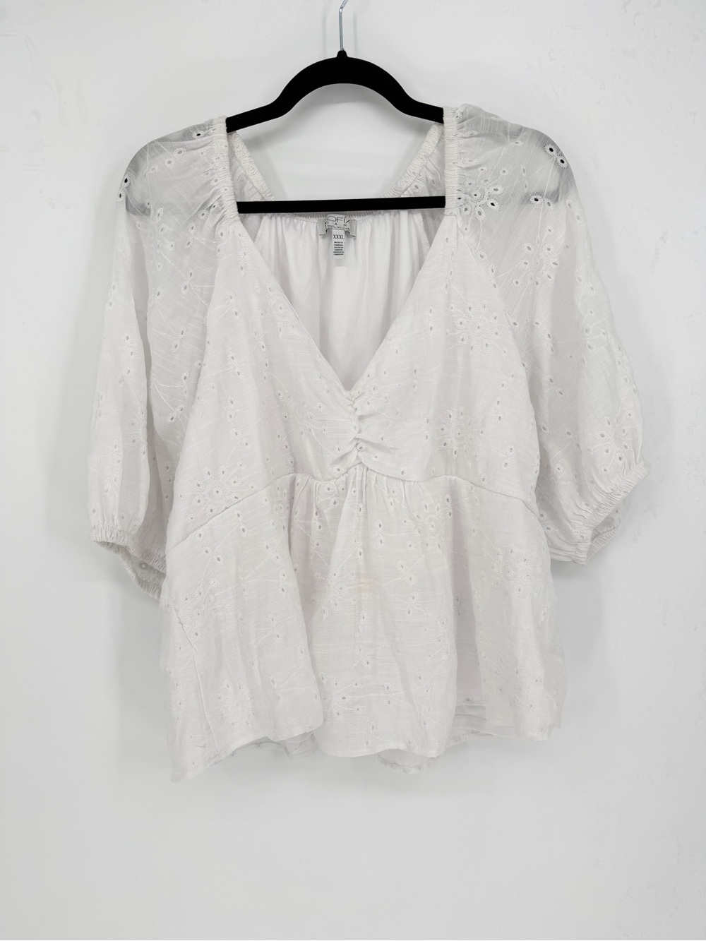 White Bohemian Flowy White Top